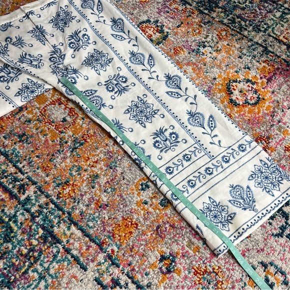 Zara Linen Embroidered Culottes Wide‎ Leg Pants Size Large - Picture 16 of 16